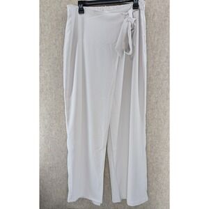 Halara Flex High Waisted Tie Side Wide Leg Work Pants, NWT, Teak White, Large